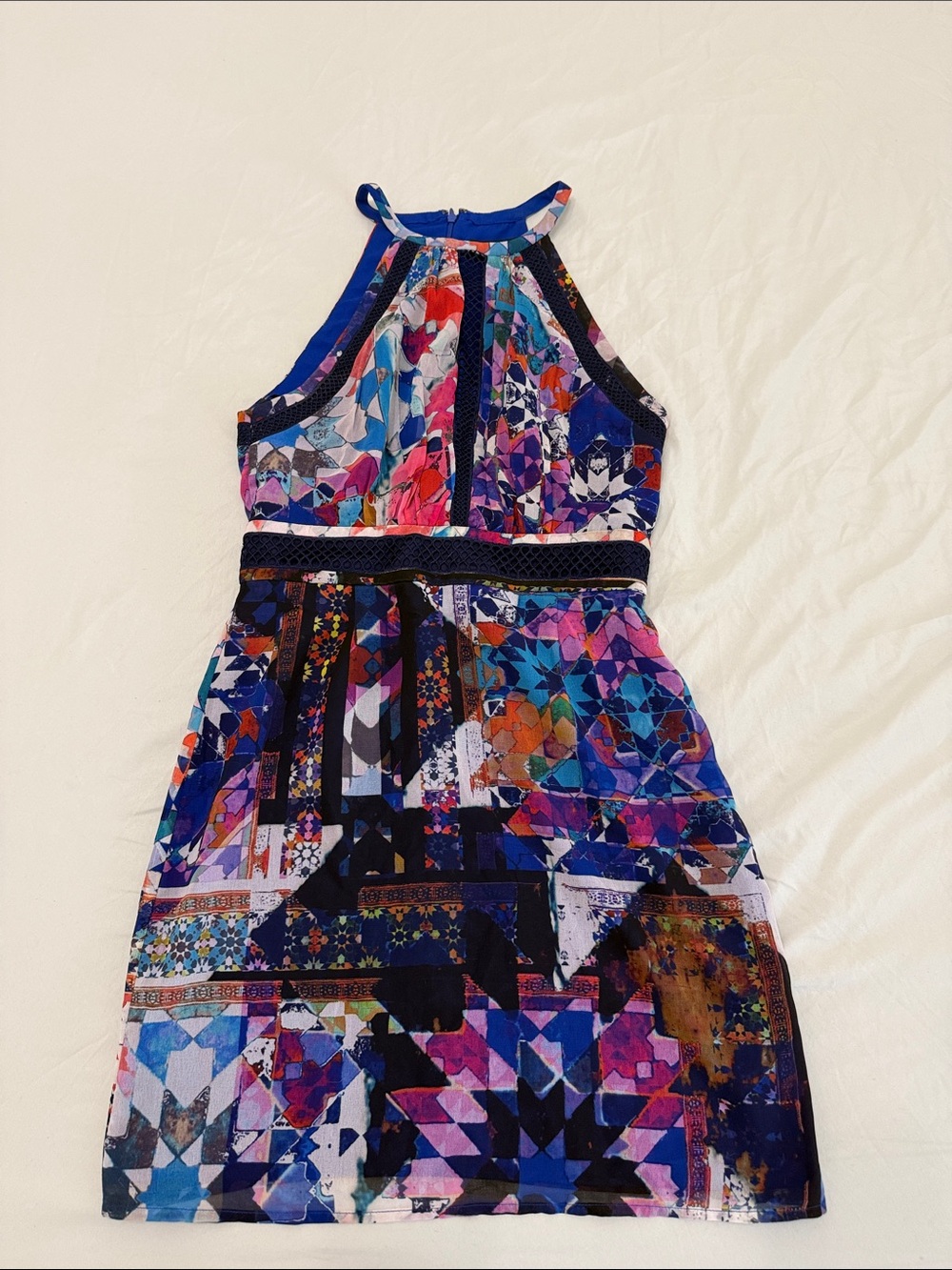 Marciano Vibrant Multicolor Halter Mini Dress